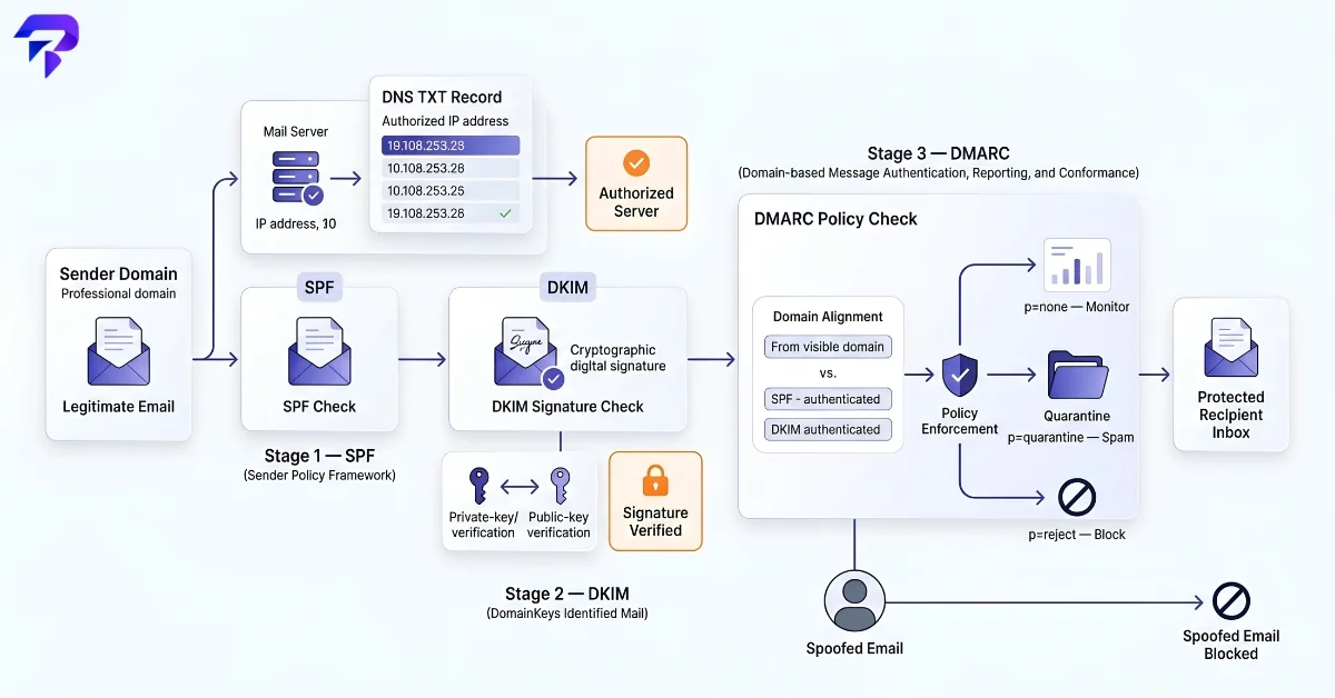 SPF, DKIM, and DMARC Explained: How Email Authentication Stops Spoofing - ToolPremier
